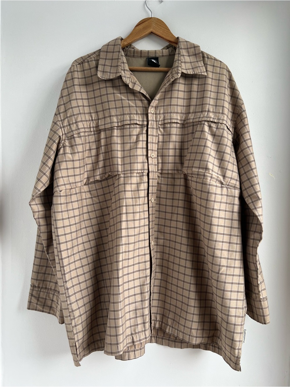 Vintage Nike ACG Vented Plaid Trail Hiking Shirt‎ Y2K XXL